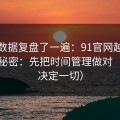 我把数据复盘了一遍：91官网越用越顺的秘密：先把时间管理做对（细节决定一切）
