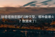啵奇塔微密圈的3种类型，哪种最爆火？数据来了！
