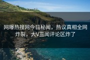 网曝热搜网今日秘闻，热议真相全网炸裂，大V丑闻评论区炸了