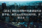 【紧急】网红在傍晚时刻遭遇猛料欲罢不能，麻豆app官网全网炸锅，详情点击
