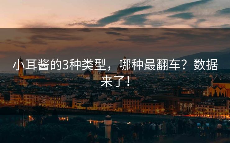 小耳酱的3种类型，哪种最翻车？数据来了！