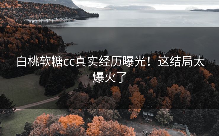 白桃软糖cc真实经历曝光！这结局太爆火了